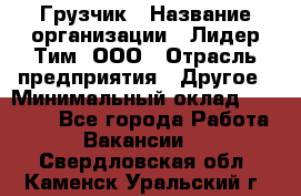 Грузчик › Название организации ­ Лидер Тим, ООО › Отрасль предприятия ­ Другое › Минимальный оклад ­ 19 000 - Все города Работа » Вакансии   . Свердловская обл.,Каменск-Уральский г.